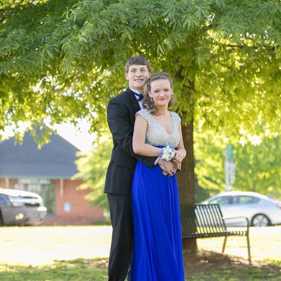 ROYAL BLUE PROM DRESS - Picture 3 of 5